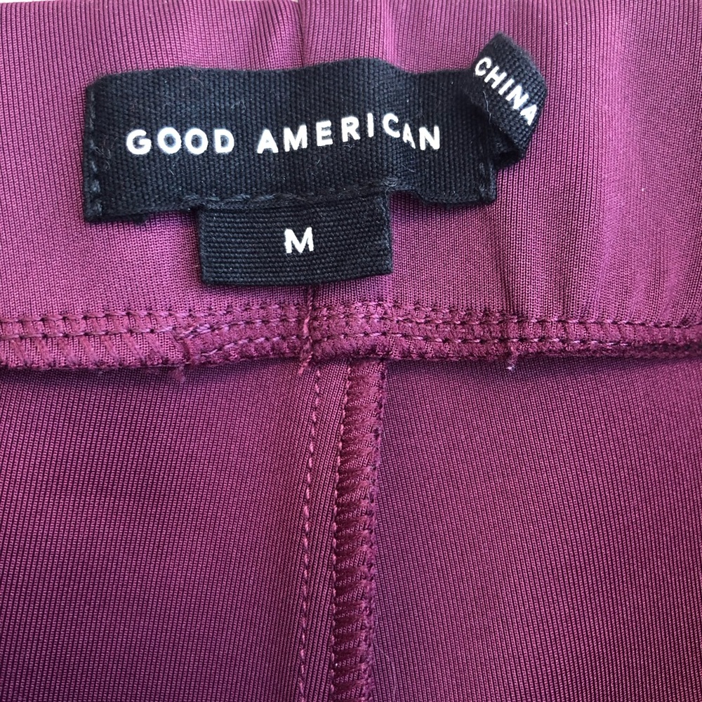 Good American scuba boss pull on slim pant in Oxblood002 size medium - Picture 2 of 13